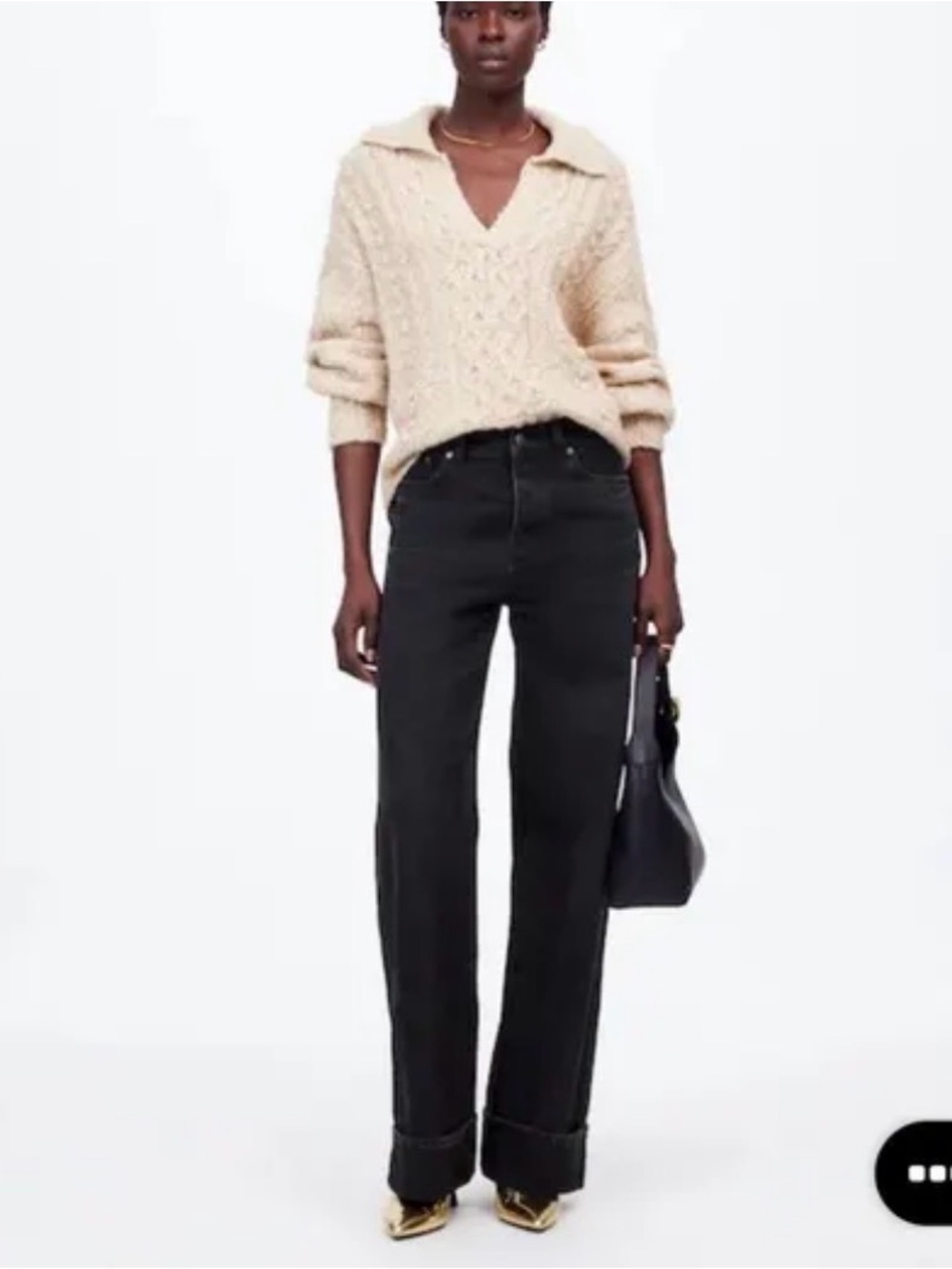 NWT Madewell Low-Slung Baggy Jeans in Black Size 30